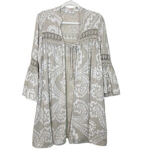 NWT Kaktus Bohemian Style Duster made in Italy  Embroidered Trim SZ XXL